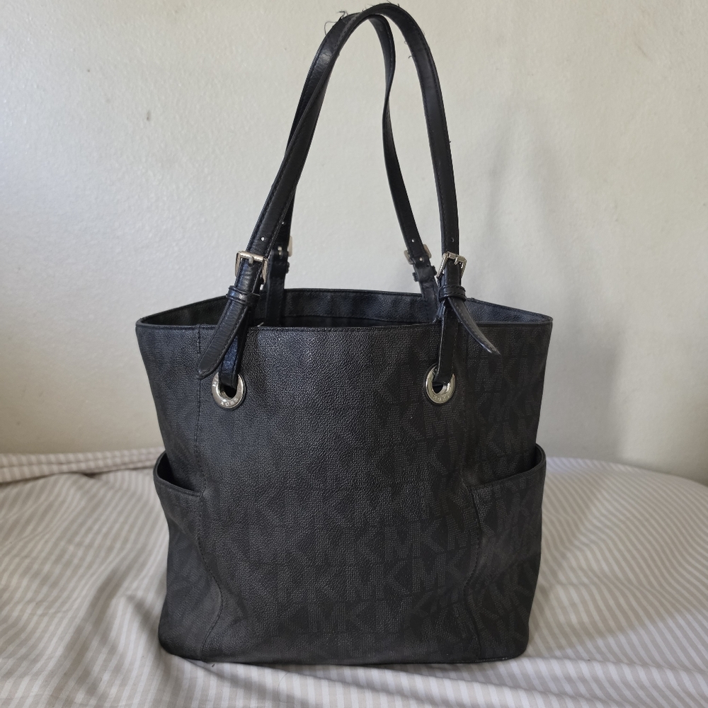 Michael Kors Black Logo-Print Tote Bag